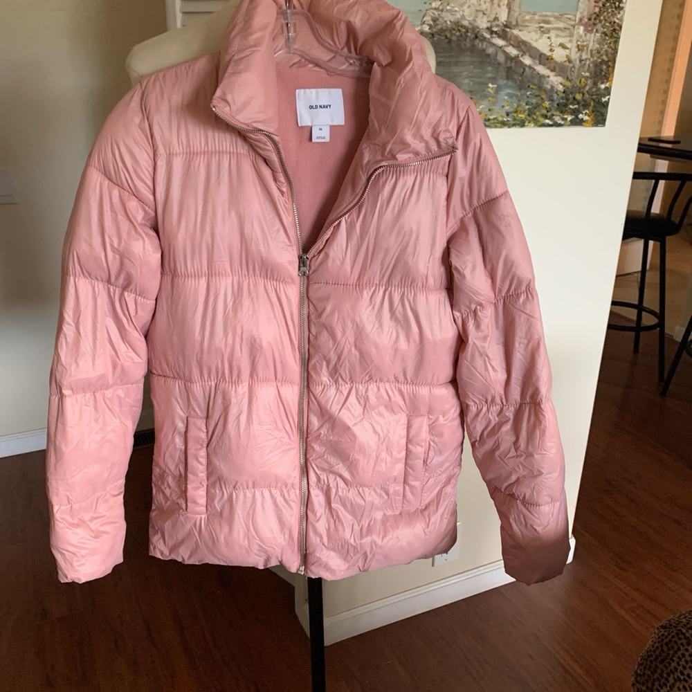 Old Navy Blush Pink Puffer Jacket